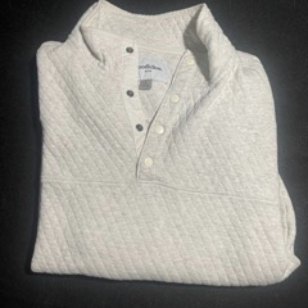 Mens Goodfellow Cream 1/4 Button Sweater